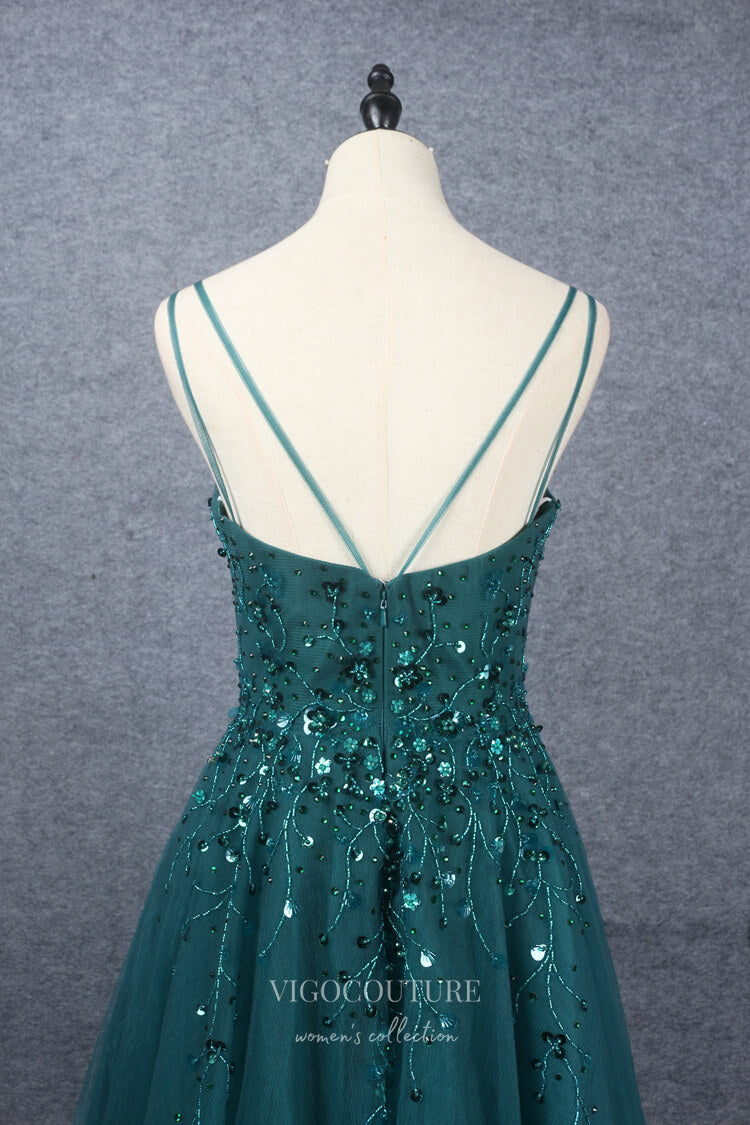Emerald Green Beaded Prom Dresses Lace Applique Evening Dress 22131 Emerald / US10 Emerald Green Beaded Prom Dresses Lace Applique Evening Dress 22131 Emerald / US10