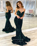 Prom Dress 2025 Emerald Green Sequin Prom Dresses Mermaid Evening Dress 21693-unique elegant Prom Dresses-Green-US2-A-vigocouture