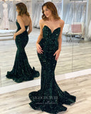 Prom Dress 2025 Emerald Green Sequin Prom Dresses Mermaid Evening Dress 21693-unique elegant Prom Dresses-Green-US2-A-vigocouture