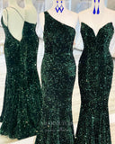 Prom Dress 2025 Emerald Green Sequin Prom Dresses Mermaid Evening Dress 21693-unique elegant Prom Dresses-Green-US2-A-vigocouture