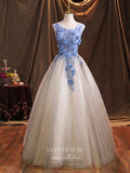 Prom Dress 2025 Floral Quinceanera Dresses Sparkly Tulle Sweet 15 Dresses 21381-unique elegant Prom Dresses-As Pictured-Custom Size-vigocouture