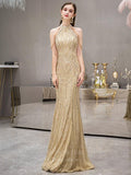 Prom Dress 2025 Gold Mermaid Beaded Prom Dress 20252-unique elegant Prom Dresses-Gold-US2-vigocouture