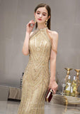 Prom Dress 2025 Gold Mermaid Beaded Prom Dress 20252-unique elegant Prom Dresses-Gold-US2-vigocouture