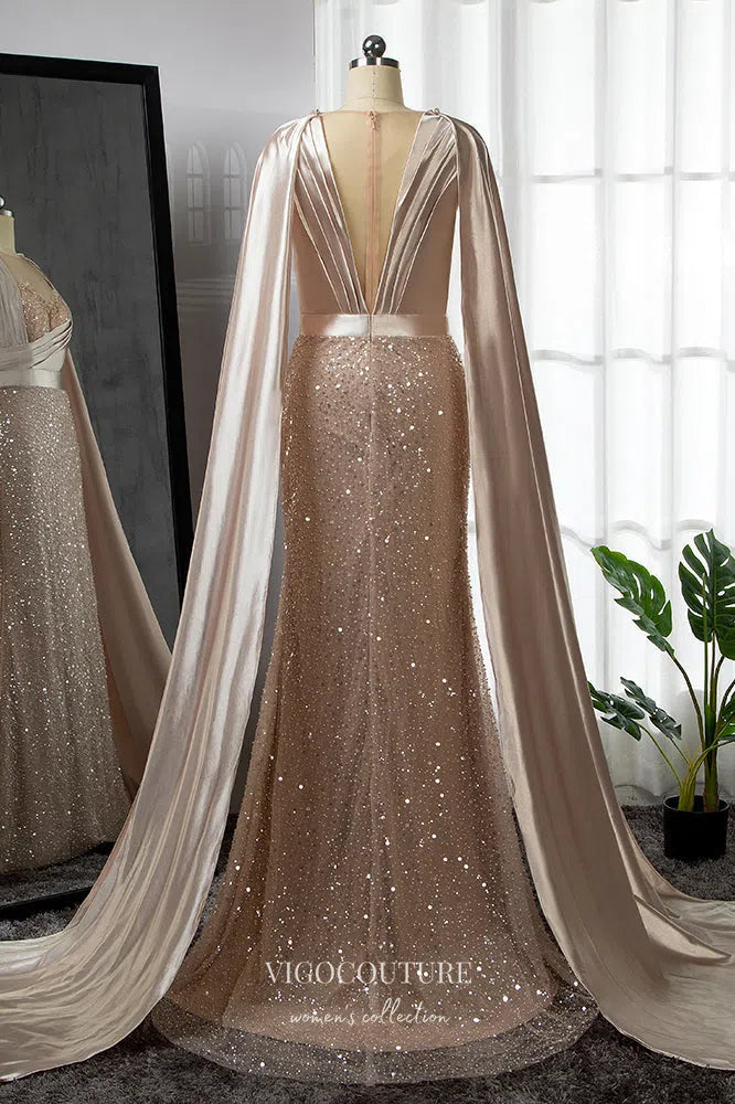 mermaid prom dress with cape Plus Rhinestone Detail Mock Neck Mermaid Hem Formal Cape Dress Curvepretty