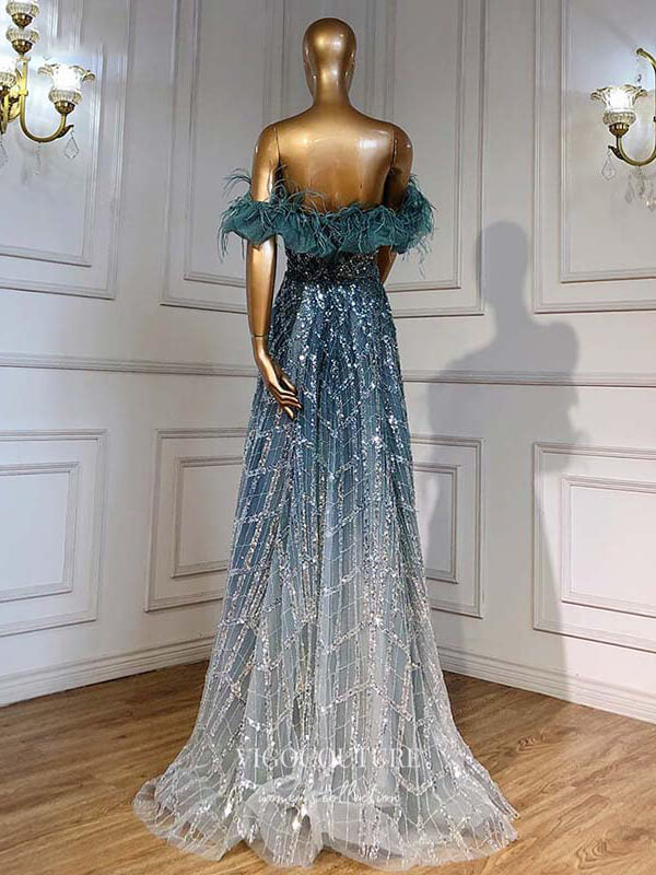 Prom Dress 2025 Gradient Beaded Formal Dresses Off the Shoulder Evening Dresses 21531-unique elegant Prom Dresses-Gradient-US2-vigocouture