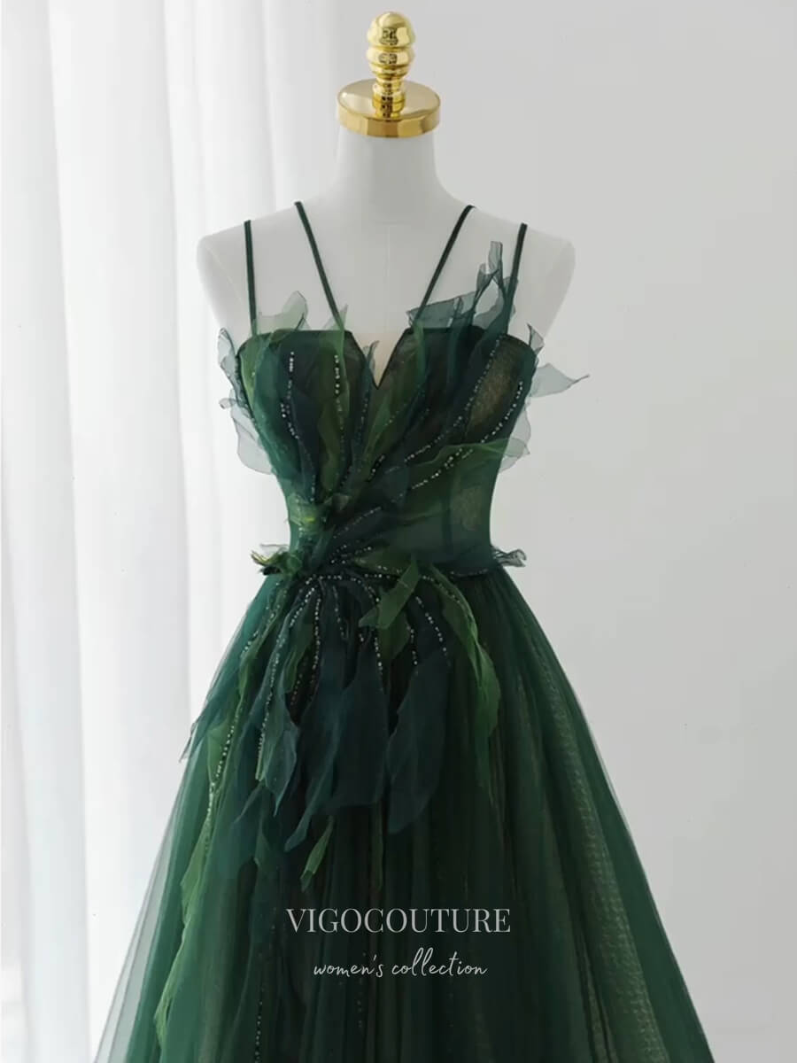 Green Tulle Long A-Line Prom Dress, Green Formal Evening Dress US 16 / Custom Color Green Tulle Long A-Line Prom Dress, Green Formal Evening Dress US 16 / Custom Color