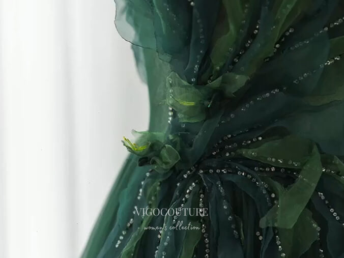 Green Tulle Long A-Line Prom Dress, Green Formal Evening Dress US 16 / Custom Color Green Tulle Long A-Line Prom Dress, Green Formal Evening Dress US 16 / Custom Color