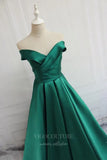 Prom Dress 2025 Green Satin Prom Dress 2022 Sweetheart Neck Evening Gown 20399-unique elegant Prom Dresses-Green-US2-vigocouture