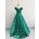 Prom Dress 2025 Green Satin Prom Dress 2022 Sweetheart Neck Evening Gown 20399-unique elegant Prom Dresses-Green-US2-vigocouture