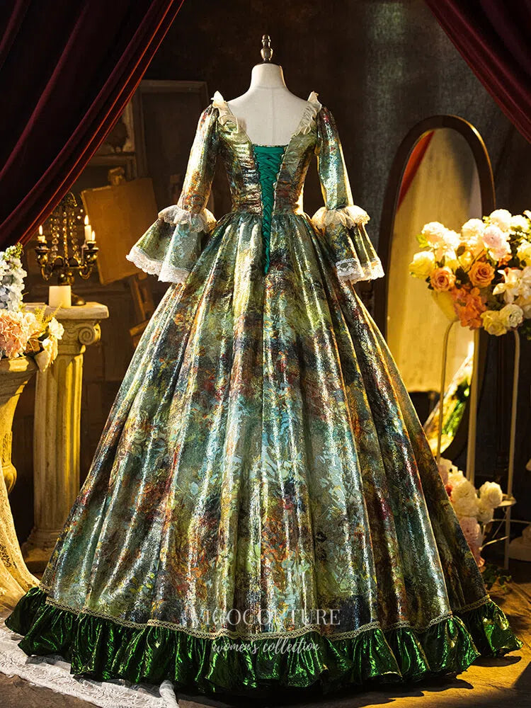 Green Shimmering Tiered Ruffled Vintage Princess Dress Puffed Sleeve Quinceanera Dresses 25046 Custom Colors / US10 Green Shimmering Tiered Ruffled Vintage Princess Dress Puffed Sleeve Quinceanera Dresses 25046 Custom Colors / US10