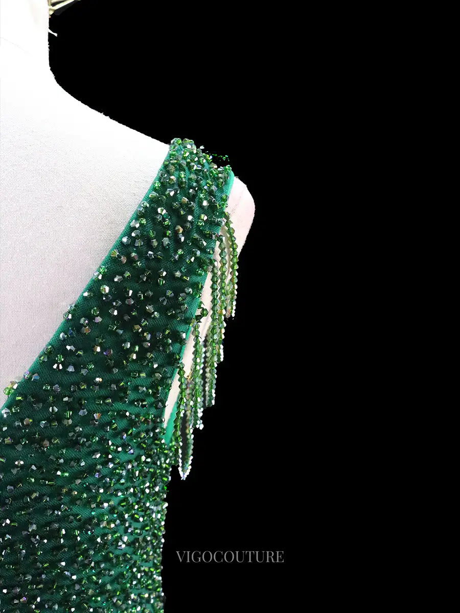 Green Sparkly Tulle Prom Dresses with Beaded Bodice, V-Neck, Tassels, Quince Dresses Su039 Custom Colors / 20W Green Sparkly Tulle Prom Dresses with Beaded Bodice, V-Neck, Tassels, Quince Dresses Su039 Custom Colors / 20W