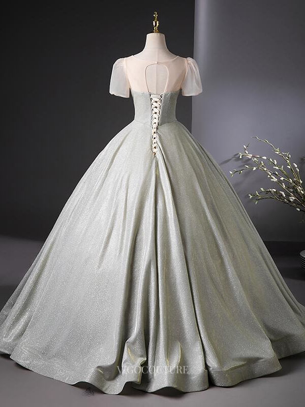 grey sparkly prom dress Sparkly Silver Grey A-line Maxi Off The Shoulder Prom Dress