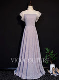 Prom Dress 2025 High Neck Mauve Prom Dresses A-line Short Sleeve Prom Gown 20280-unique elegant Prom Dresses-Mauve-US2-vigocouture