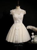 Ivory Butterfly Dress Boat Neck Dama Dresses hc114