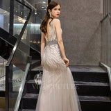 Prom Dress 2025 Khaki Beaded Mermaid Prom Dresses 20031-unique elegant Prom Dresses-Khaki-US2-vigocouture