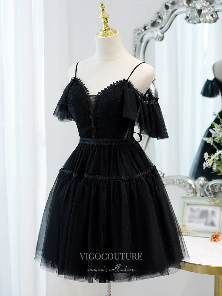 Lace Applique Homecoming Dresses Spaghetti Strap Dama Dresses hc132 Custom Colors / 24W / B Lace Applique Homecoming Dresses Spaghetti Strap Dama Dresses hc132 Custom Colors / 24W / B