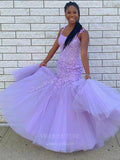 Prom Dress 2025 Lace Applique Mermaid Spaghetti Strap Prom Dress 20925-unique elegant Prom Dresses-Lavender-US2-vigocouture