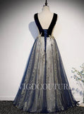 Prom Dress 2025 Lace Applique Prom Dresses A-line Boat Neck Prom Gown 20285-unique elegant Prom Dresses-Champagne-US2-vigocouture