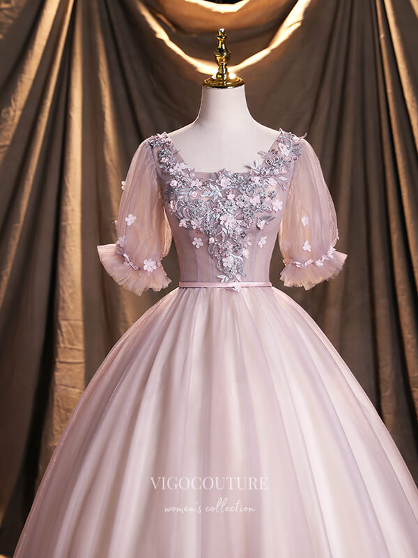 Lace Applique Quinceanera Dresses Short Sleeve Sweet 15 Dresses 21385 vigocouture Lace Applique Quinceanera Dresses Short Sleeve Sweet 15 Dresses 21385 vigocouture