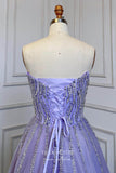 Prom Dress 2025 Lavender Beaded Formal Dresses Strapless A-Line Prom Dress 21623-unique elegant Prom Dresses-Lavender-US2-vigocouture