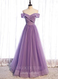 Prom Dress 2025 Lavender Beaded Prom Dress 2022 Off the Shoulder Party Dress 20511-unique elegant Prom Dresses-Lavender-US2-vigocouture