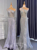 Prom Dress 2025 Lavender Beaded Prom Dresses One Shoulder Sheath Evening Dresses 22071-unique elegant Prom Dresses-Lavender-US2-vigocouture