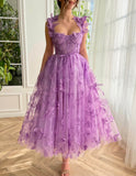 Prom Dress 2025 Lavender Butterfly Lace Prom Dresses with Pockets Spaghetti Strap Maxi Dress 24491-unique elegant Prom Dresses-Lavender-Custom Size-vigocouture