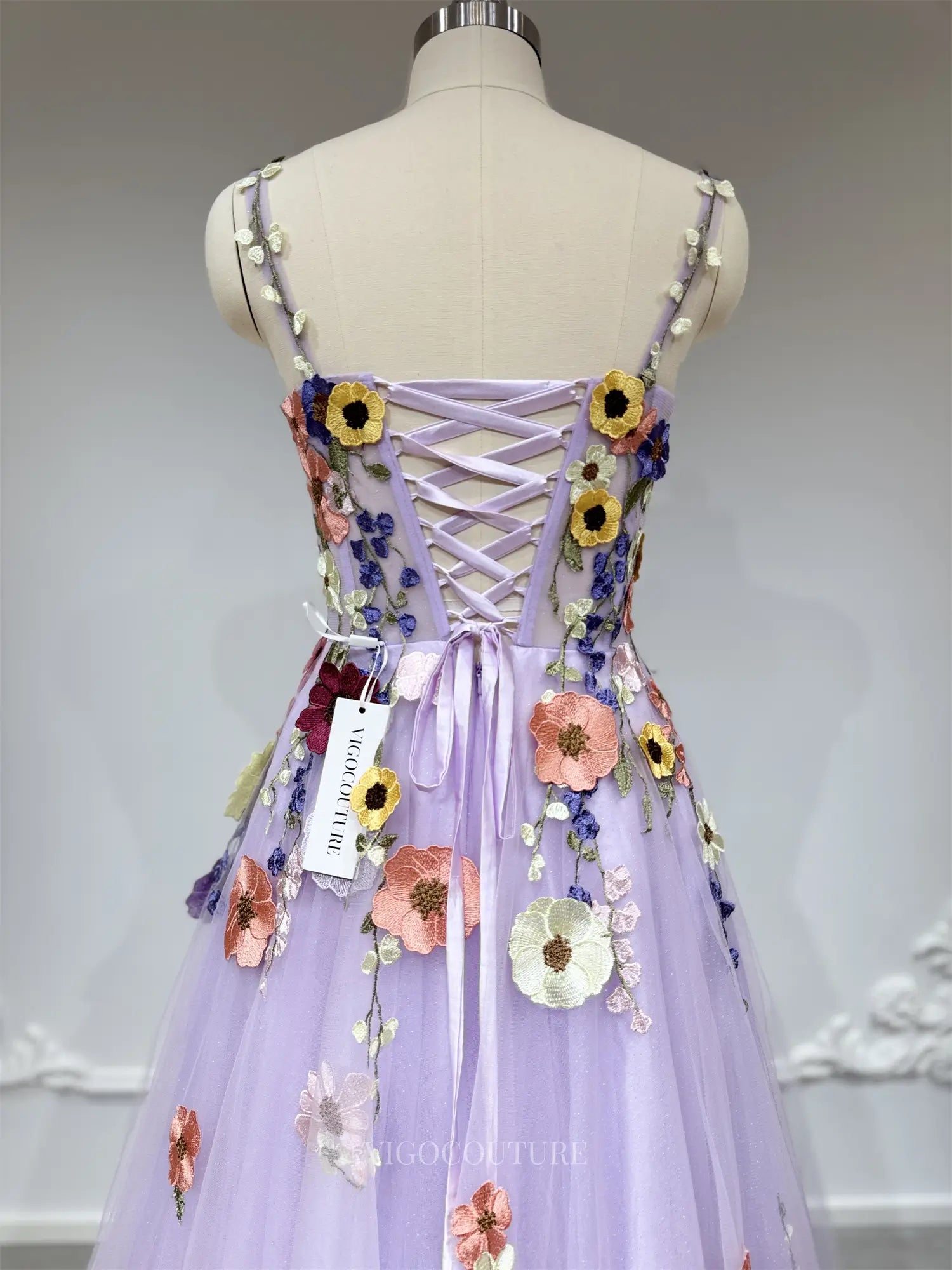 Prom Dresses 2025 to impress Lavender Flower Blossom Prom Dresses with Pockets GH021-vigocouture-vigocouture