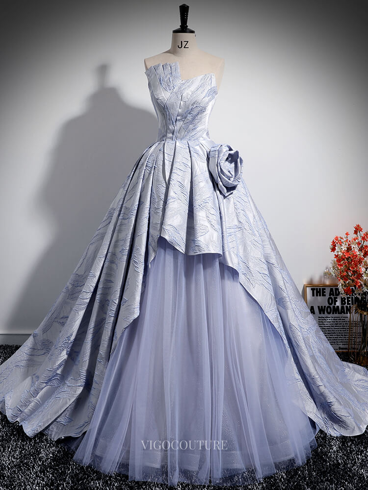 Lavender Jacquard Prom Dresses with Overskirt, 3D flower, Off the Shoulder Quinceanera Dresses BG032 Lavender / 18W Lavender Jacquard Prom Dresses with Overskirt, 3D flower, Off the Shoulder Quinceanera Dresses BG032 Lavender / 18W