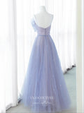 Prom Dress 2025 Lavender Pleated Tulle Prom Dresses Spaghetti Strap Formal Dress 22056-unique elegant Prom Dresses-Lavender-US2-vigocouture