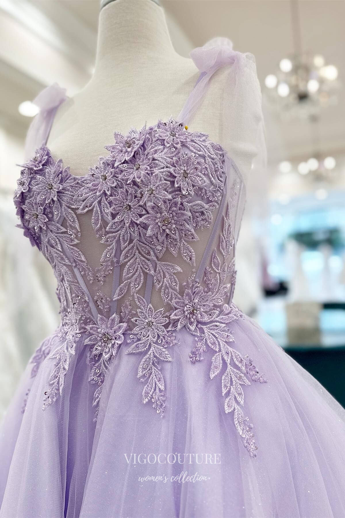 Short Prom Dresses 2025 Lavender Sheer Lace Applique Homecoming Dresses Spaghetti Strap Graduation Dress hc432-Prom Dresses-vigocouture-vigocouture