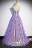 Prom Dress 2025 Lavender Sparkly Tulle Prom Dresses Sequin Strapless Formal Dresses 21656-unique elegant Prom Dresses-Lavender-US2-vigocouture