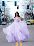 Prom Dress 2025 Lavender Sparkly Tulle Prom Dresses Spaghetti Strap Ruffled Formal Gown 20386-unique elegant Prom Dresses-Lavender-US2-vigocouture