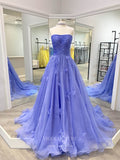 Prom Dress 2025 Lavender Strapless Prom Dresses 3D Flower Evening Dress 21703-unique elegant Prom Dresses-Lavender-US2-vigocouture