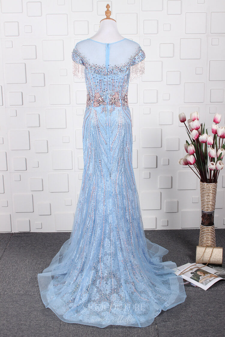 Prom Dress 2025 Light Blue Beaded Prom Dresses Mermaid Evening Dresses 20762-unique elegant Prom Dresses-Light Blue-US2-vigocouture