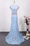 Prom Dress 2025 Light Blue Beaded Prom Dresses Mermaid Evening Dresses 20762-unique elegant Prom Dresses-Light Blue-US2-vigocouture