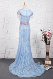 Prom Dress 2025 Light Blue Beaded Prom Dresses Mermaid Evening Dresses 20762-unique elegant Prom Dresses-Light Blue-US2-vigocouture