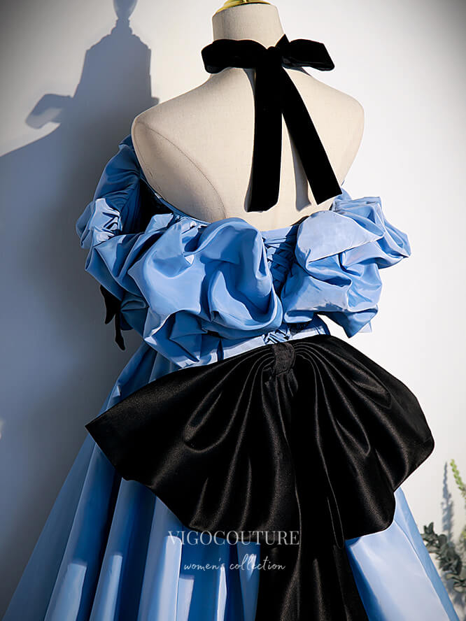 Prom Dress 2025 Light Blue Bow-Tie Prom Dresses Strapless Formal Dresses 21441-unique elegant Prom Dresses-Light Blue-US2-vigocouture