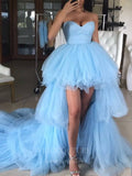 Prom Dress 2025 Light Blue High Low Tiered Chapel Train Prom Dress 20610-unique elegant Prom Dresses-Light Blue-US2-vigocouture