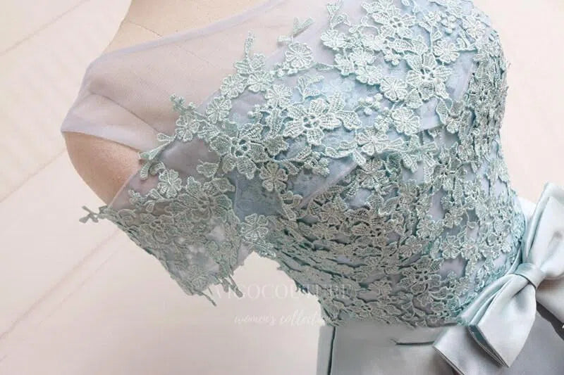 Light Blue Homecoming Dress Pink Satin Lace Hoco Dress hc056 vigocouture Light Blue Homecoming Dress Pink Satin Lace Hoco Dress hc056 vigocouture