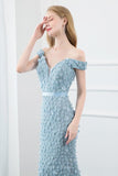 Prom Dress 2025 Light Blue Off the Shoulder 3D Flower Prom Dress 20781-unique elegant Prom Dresses-Light Blue-US2-vigocouture