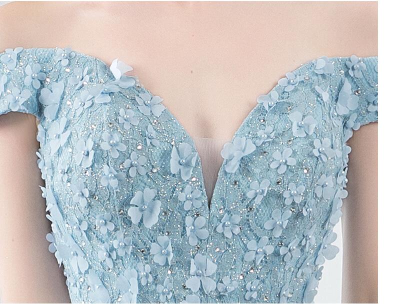 Prom Dress 2025 Light Blue Off the Shoulder 3D Flower Prom Dress 20781-unique elegant Prom Dresses-Light Blue-US2-vigocouture