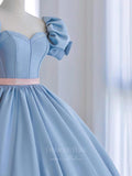 Prom Dress 2025 Light Blue Quinceanera Dresses Puffed Sleeve Sweet 16 Dresses 21002-unique elegant Prom Dresses-Light Blue-Custom Size-vigocouture