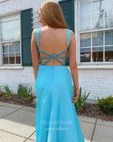 Prom Dress 2025 Light Blue Satin Prom Dresses Spaghetti Strap Evening Dress 21986-unique elegant Prom Dresses-Light Blue-US2-vigocouture