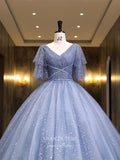 Prom Dress 2025 Light Blue Sequin Quinceanera Dresses Sparkly Tulle Sweet 16 Dresses 21420-unique elegant Prom Dresses-Light Blue-Custom Size-vigocouture