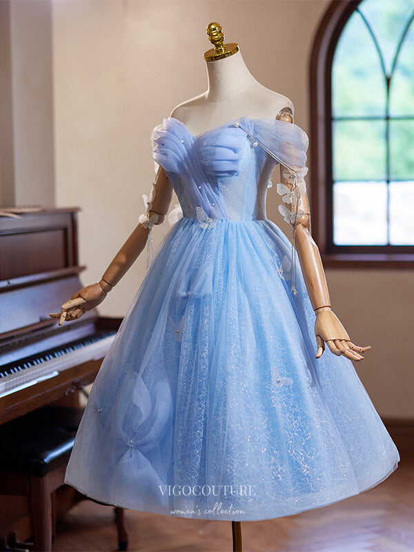 Light Blue Sparkly Tulle Homecoming Dress Off The Shoulder Graduation Dress Hc339 Light Blue / 16W Light Blue Sparkly Tulle Homecoming Dress Off The Shoulder Graduation Dress Hc339 Light Blue / 16W