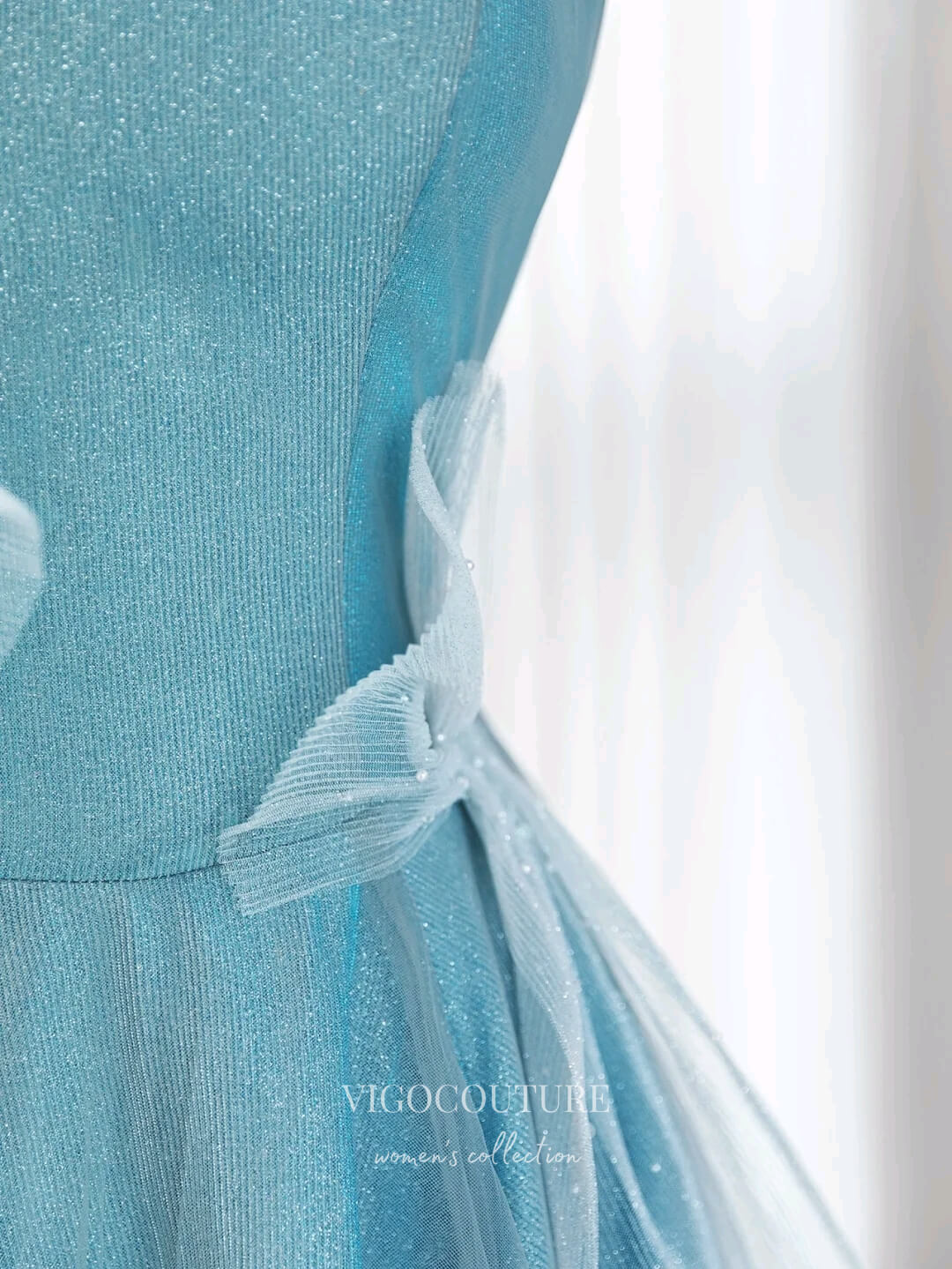 Prom Dress 2025 Light Blue Sweetheart Neck Prom Dresses Sparkly Tulle Formal Gown 22062-unique elegant Prom Dresses-Light Blue-US2-vigocouture