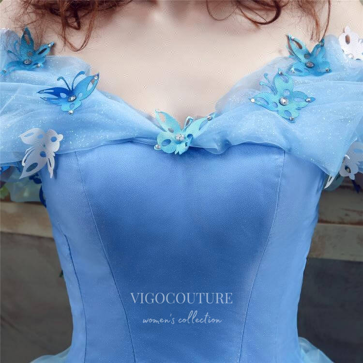 Prom Dress 2025 Light Blue Tulle Prom Dresses Off the Shoulder Butterfly Formal Gown 21815-unique elegant Prom Dresses-Light Blue-US2-vigocouture