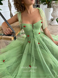 Short Prom Dresses 2025 Light Green Hoco Dresses Spaghetti Strap Maxi Dresses hc157-Prom Dresses-vigocouture-vigocouture