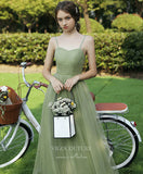 Prom Dress 2025 Light Green Tulle Prom Dresses Spaghetti Strap Evening Dress 21818-unique elegant Prom Dresses-Light Green-US2-vigocouture